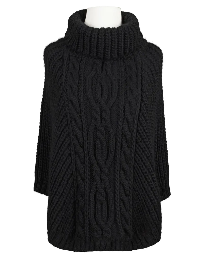 Poncho Rollkragen in  schwarz von RESTART (Bild 1)