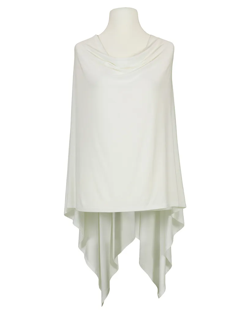 Poncho Viskose in wollwei� von RESTART