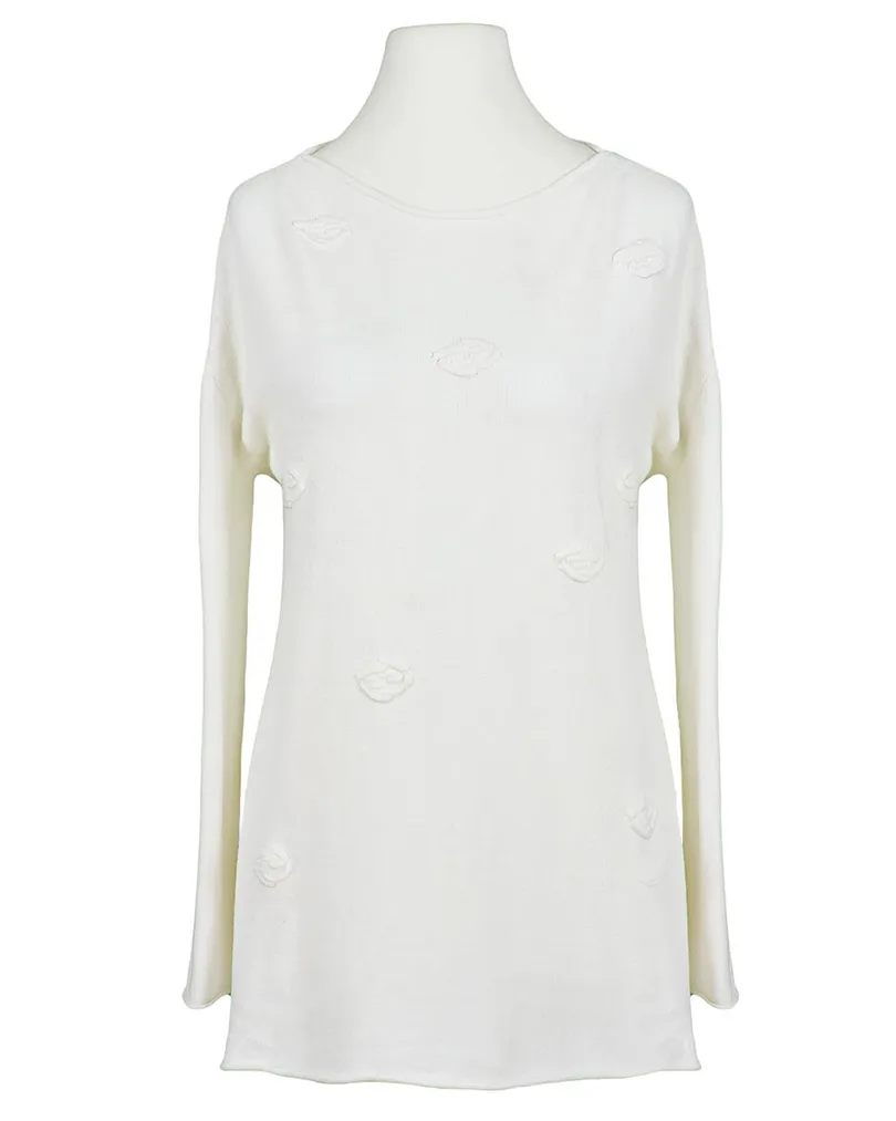 Pullover mit Blattmuster in  ecru von Spaziodonna (Bild 1)