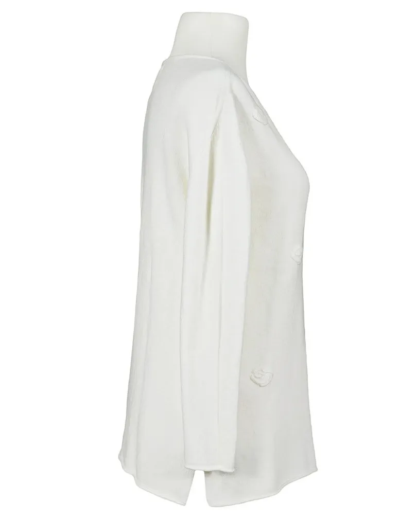 Pullover mit Blattmuster in  ecru von Spaziodonna (Bild 2)