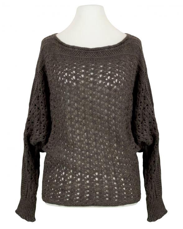 Pullover Ajourstrick in  braun von ZYC Italy (Bild 1)