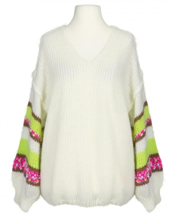 Pullover Flauschstrick in wollweiss von Monday Afternoon