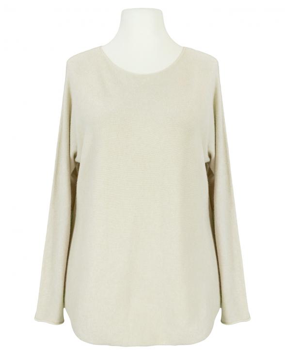 Pullover gerader Schnitt in beige von Made in Italy