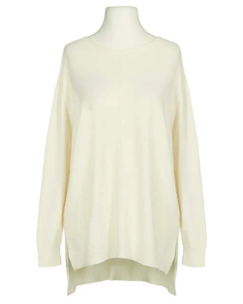 Pullover gerader Schnitt in creme von Made in Italy