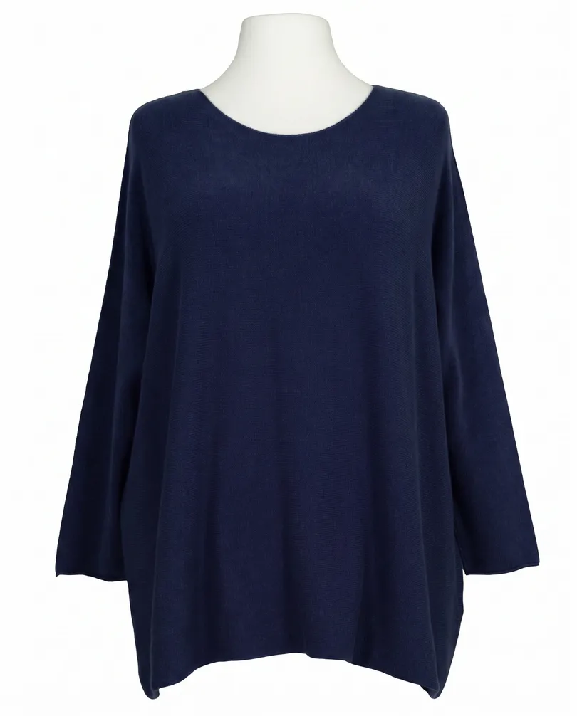 Pullover gerader Schnitt in  dunkelblau von Made in Italy (Bild 1)