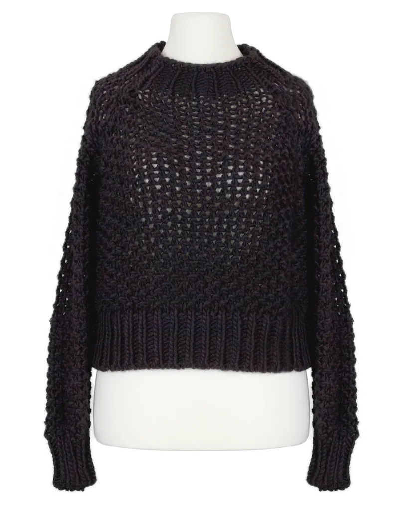 Pullover Grobstrick in  schwarz von Made in Italy (Bild 1)