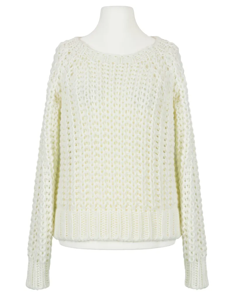 Pullover Grobstrick in  wollwei� von Made in Italy (Bild 1)