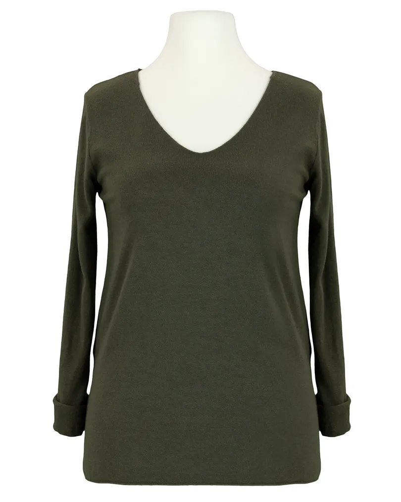 Pullover in Shirt Optik in  oliv von Selected Touch (Bild 1)