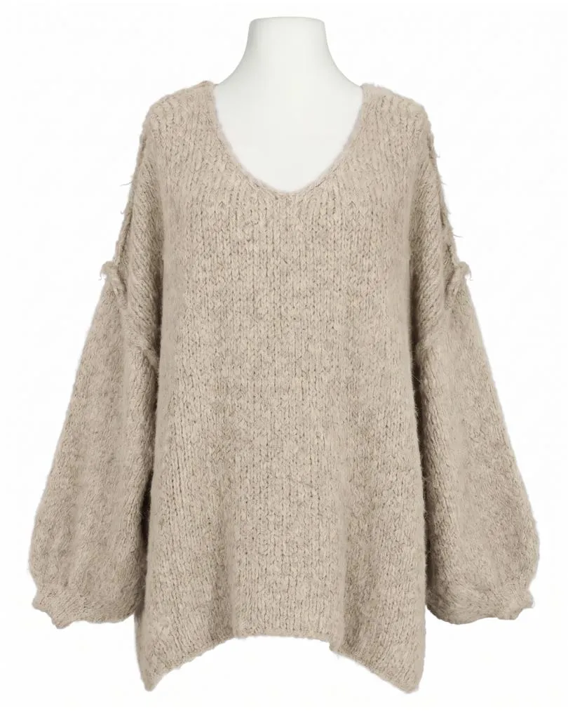 Pullover Inside-Out in  beige von Made in Italy (Bild 1)