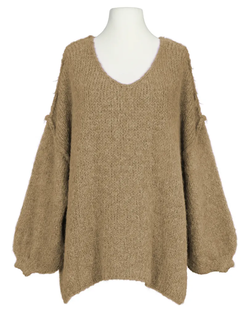 Pullover Inside-Out in  camel von Made in Italy (Bild 1)