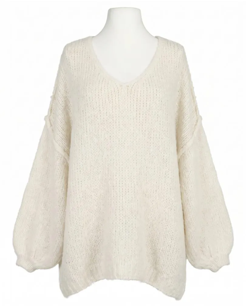 Pullover Inside-Out in  creme von Made in Italy (Bild 1)