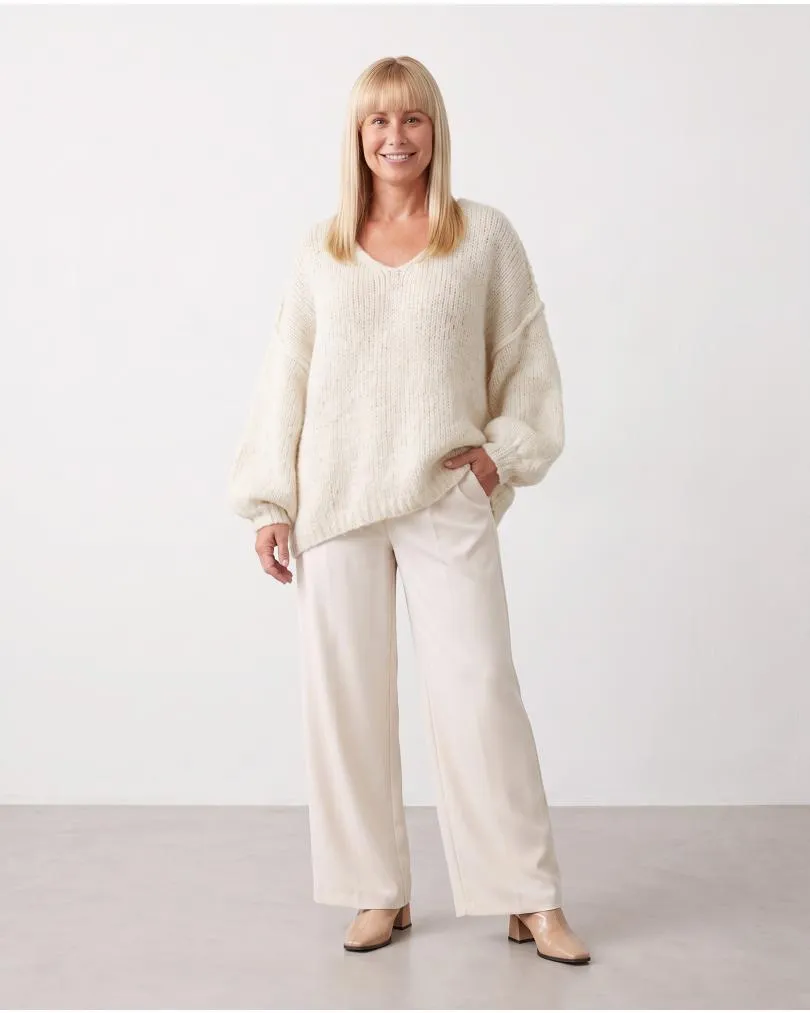 Pullover Inside-Out in  creme von Made in Italy (Bild 2)