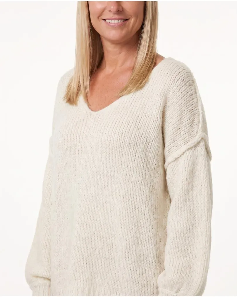 Pullover Inside-Out in  creme von Made in Italy (Bild 3)