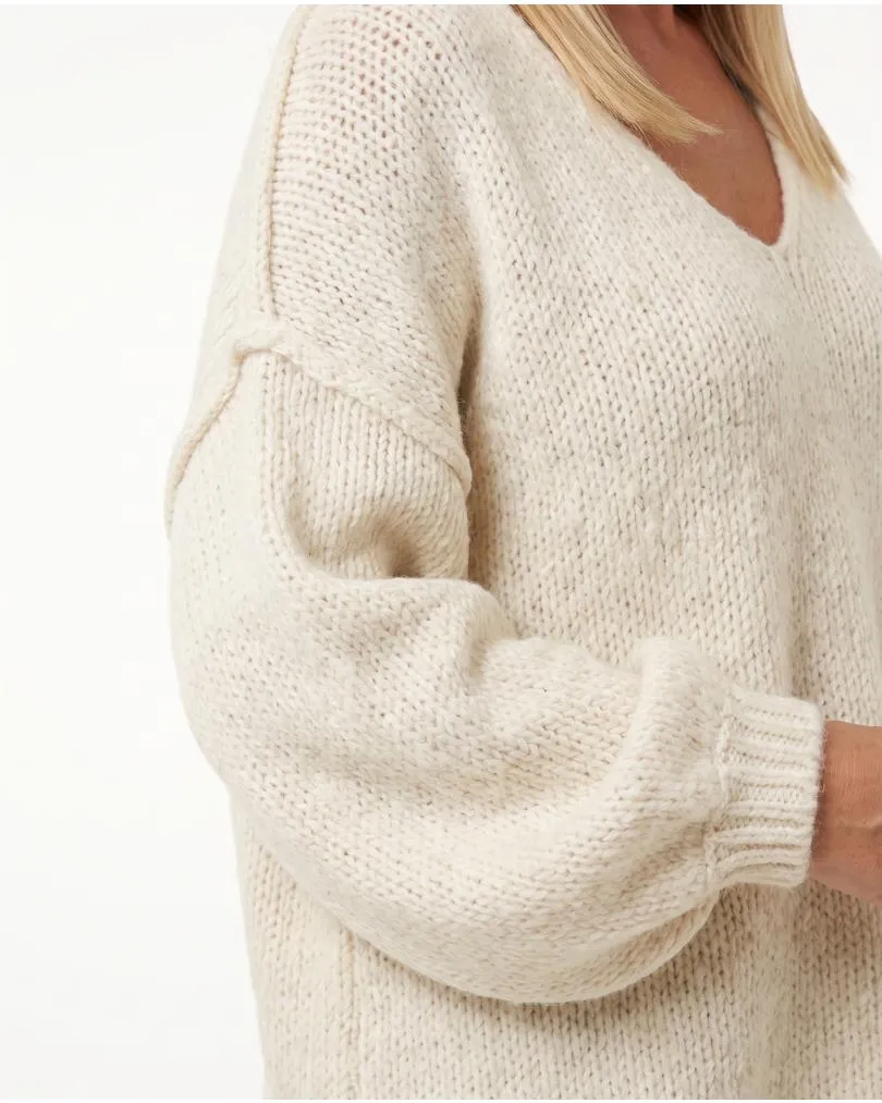 Pullover Inside-Out in  creme von Made in Italy (Bild 4)