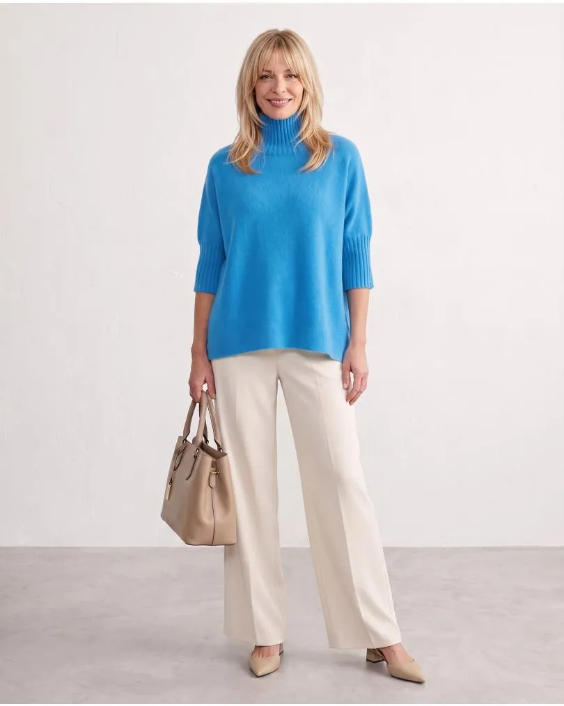 Pullover Kastenform in  aqua von Made in Italy (Bild 3)