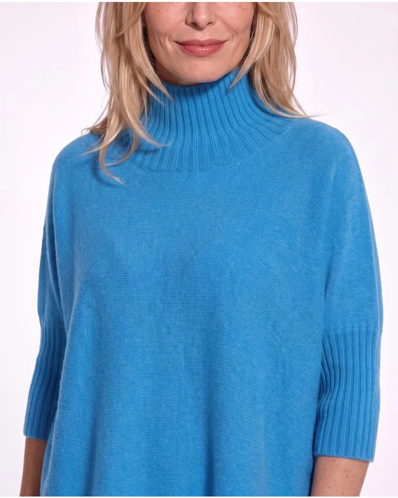 Pullover Kastenform in  aqua von Made in Italy (Bild 4)