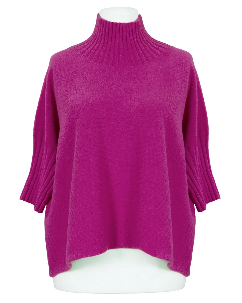 Pullover Kastenform in  beere von Made in Italy (Bild 1)