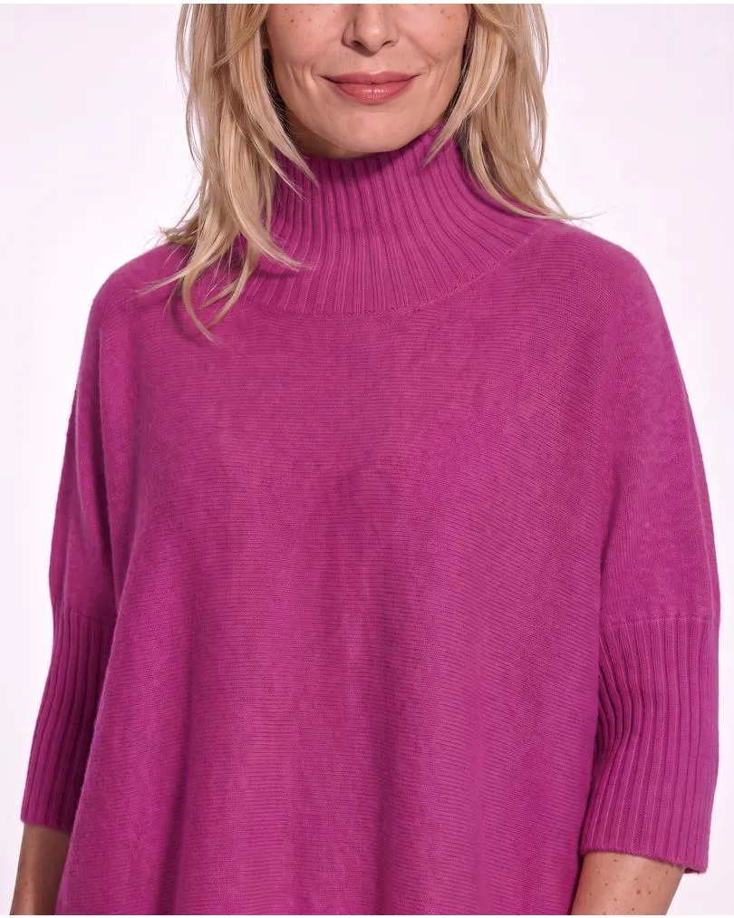 Pullover Kastenform in  beere von Made in Italy (Bild 4)