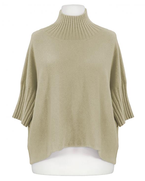 Pullover Kastenform in beige von Made in Italy