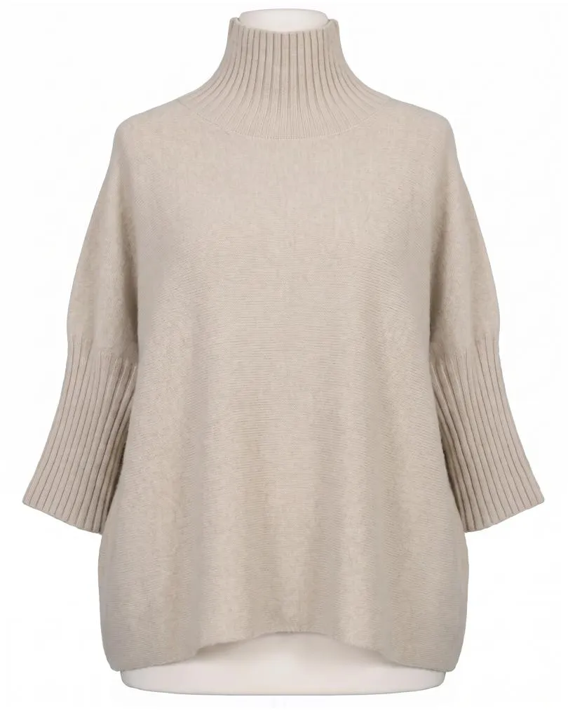 Pullover Kastenform in  beige von Made in Italy (Bild 1)
