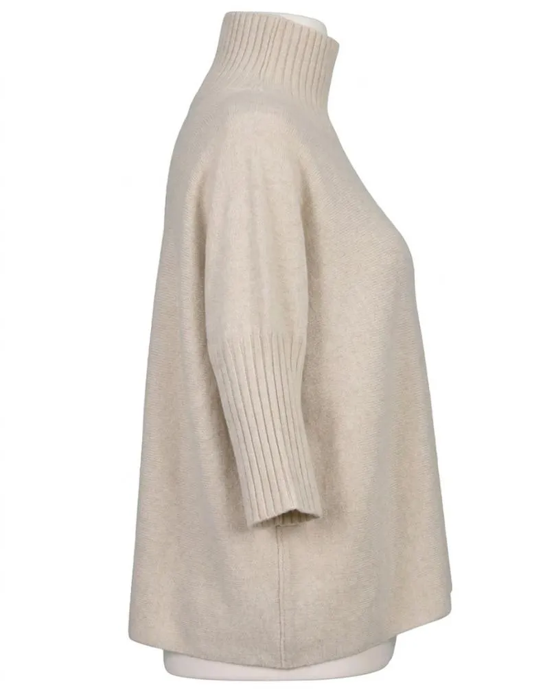 Pullover Kastenform in  beige von Made in Italy (Bild 2)