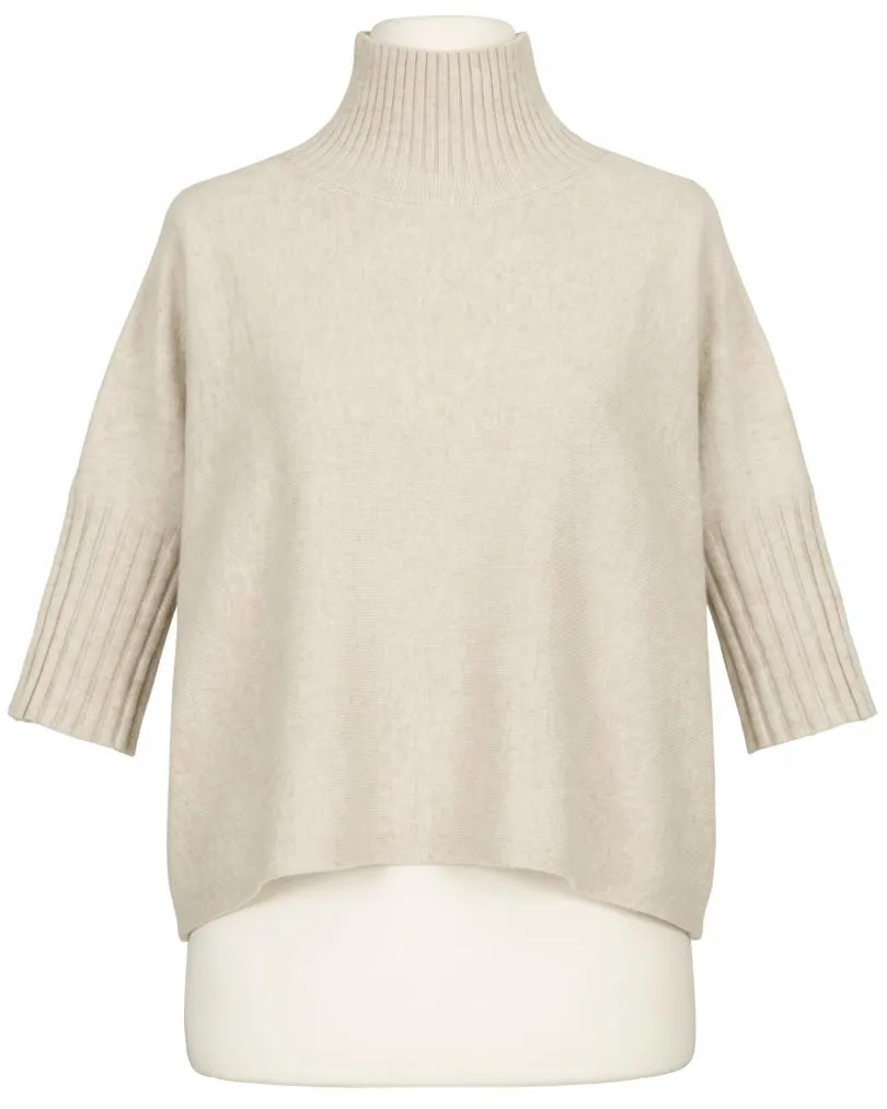 Pullover Kastenform in  beige von Made in Italy (Bild 1)