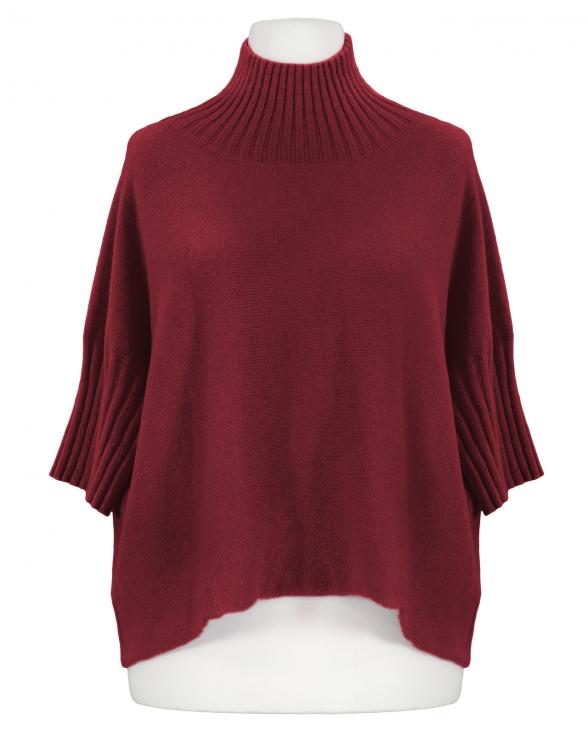 Pullover Kastenform in bordeaux von Made in Italy