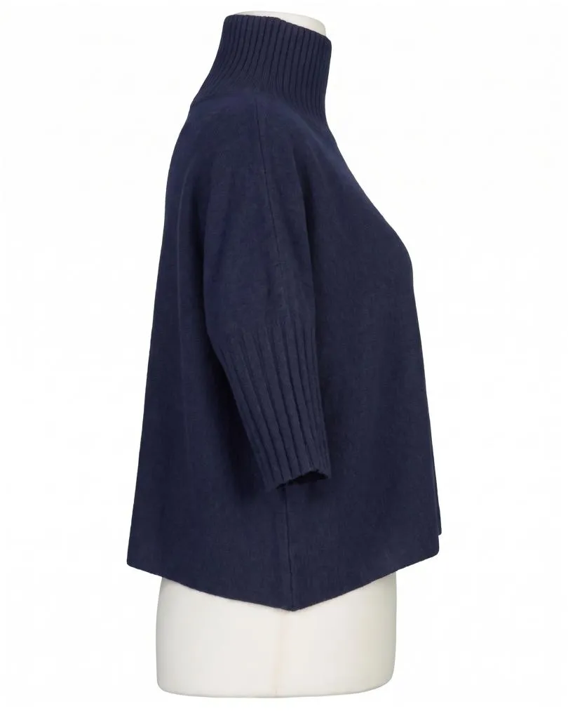 Pullover Kastenform in  dunkelblau von Made in Italy (Bild 2)