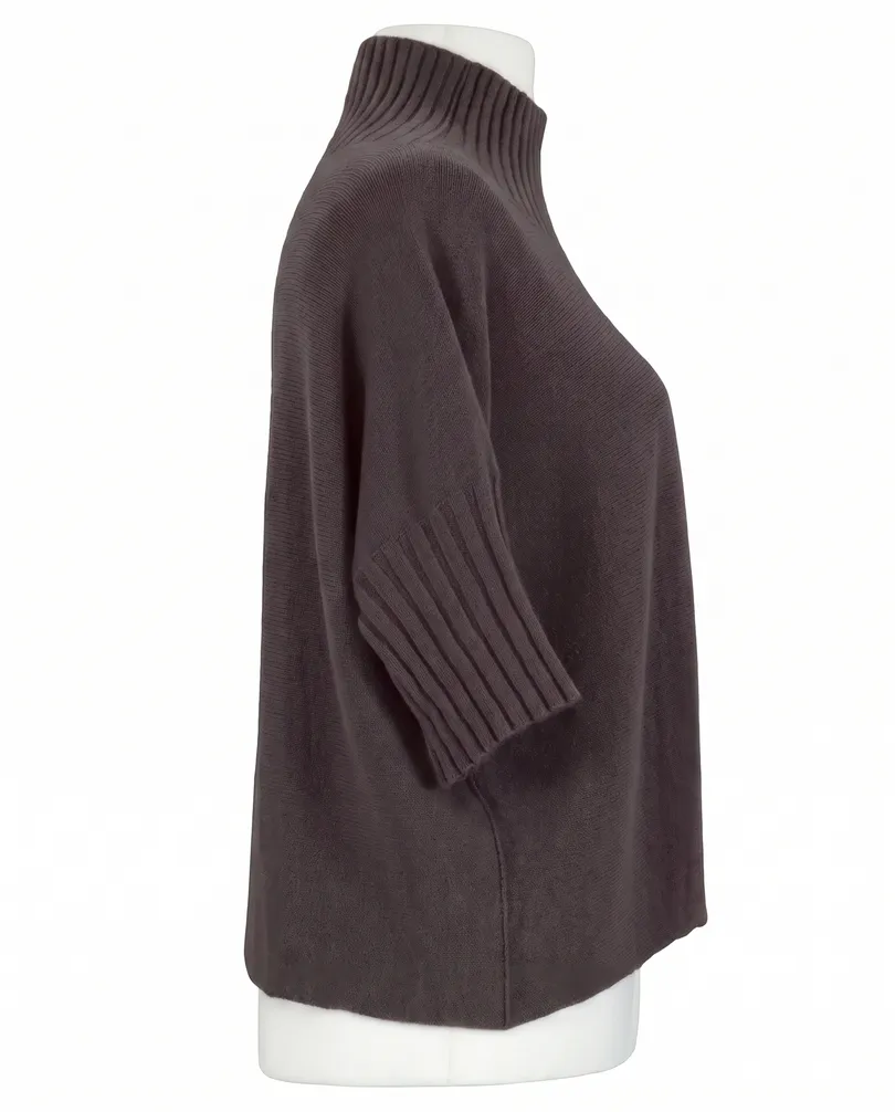 Pullover Kastenform in  dunkelbraun von Made in Italy (Bild 2)