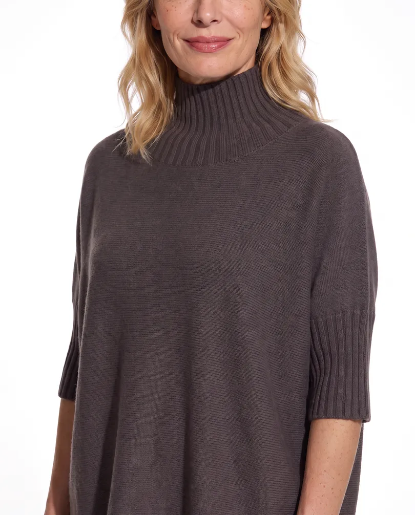 Pullover Kastenform in  dunkelbraun von Made in Italy (Bild 4)