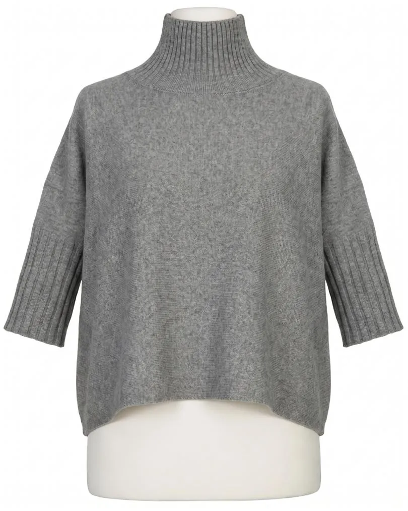 Pullover Kastenform in  grau von Made in Italy (Bild 1)