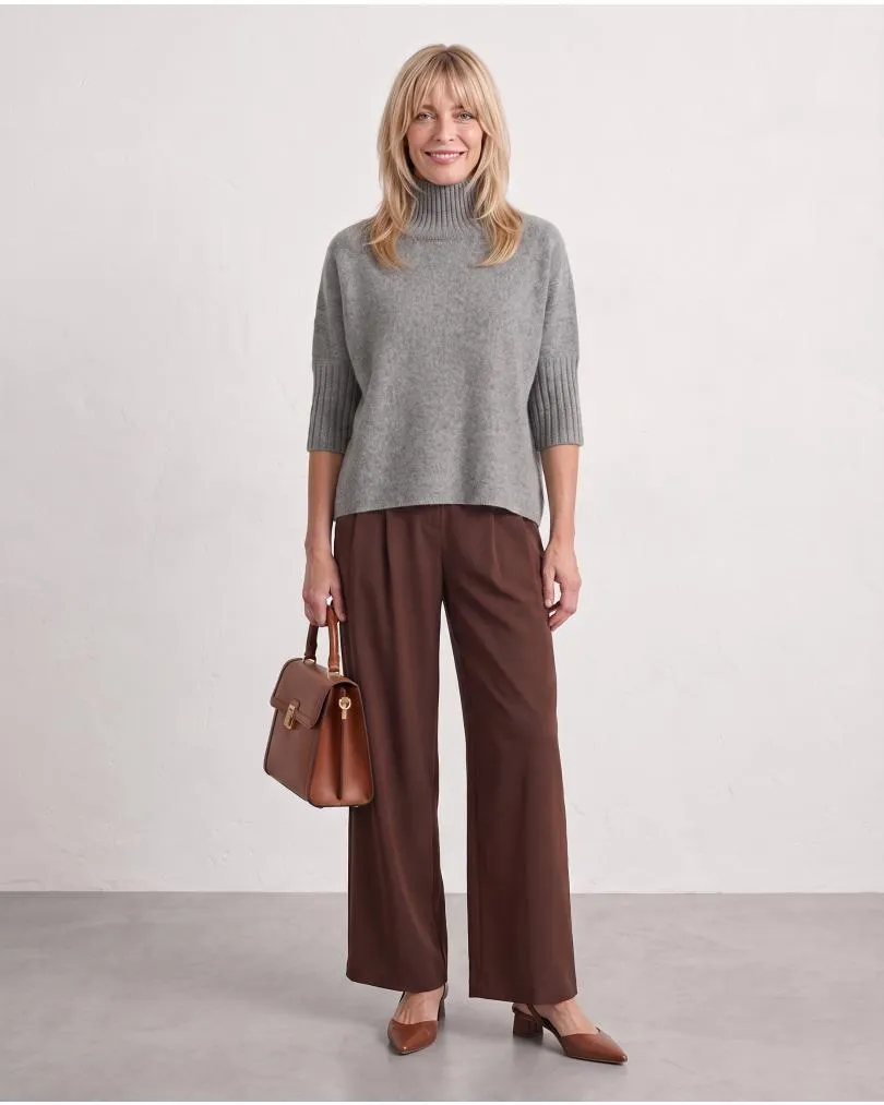 Pullover Kastenform in  grau von Made in Italy (Bild 3)