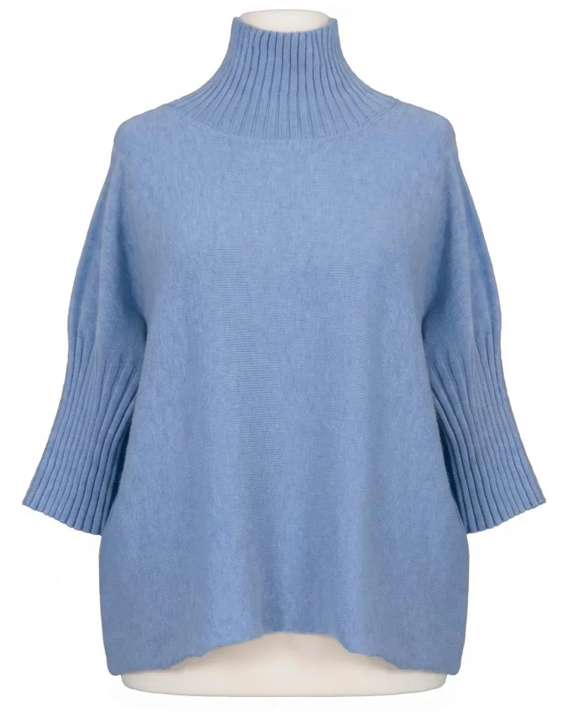 Pullover Kastenform in  hellblau von Made in Italy (Bild 1)