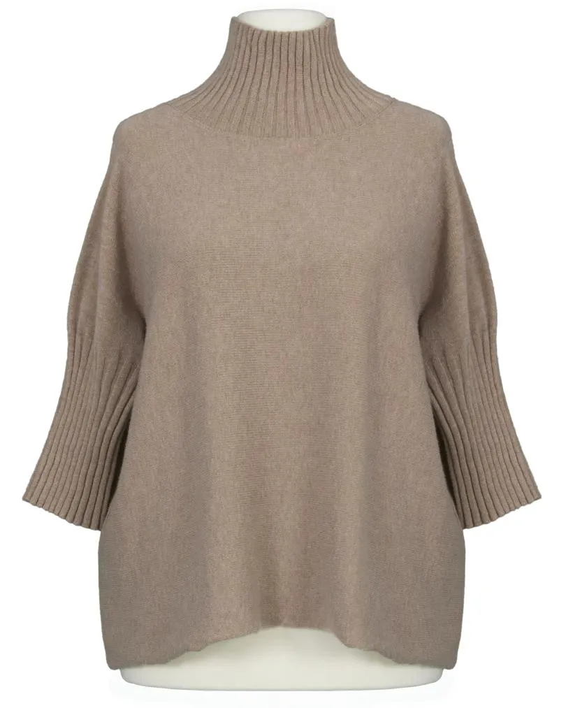 Pullover Kastenform in  hellbraun von Made in Italy (Bild 1)