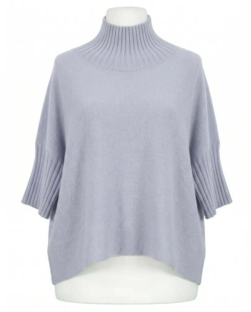 Pullover Kastenform in  hellgrau von Made in Italy (Bild 1)