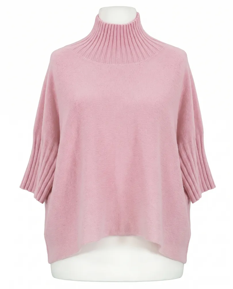 Pullover Kastenform in rosa von Made in Italy