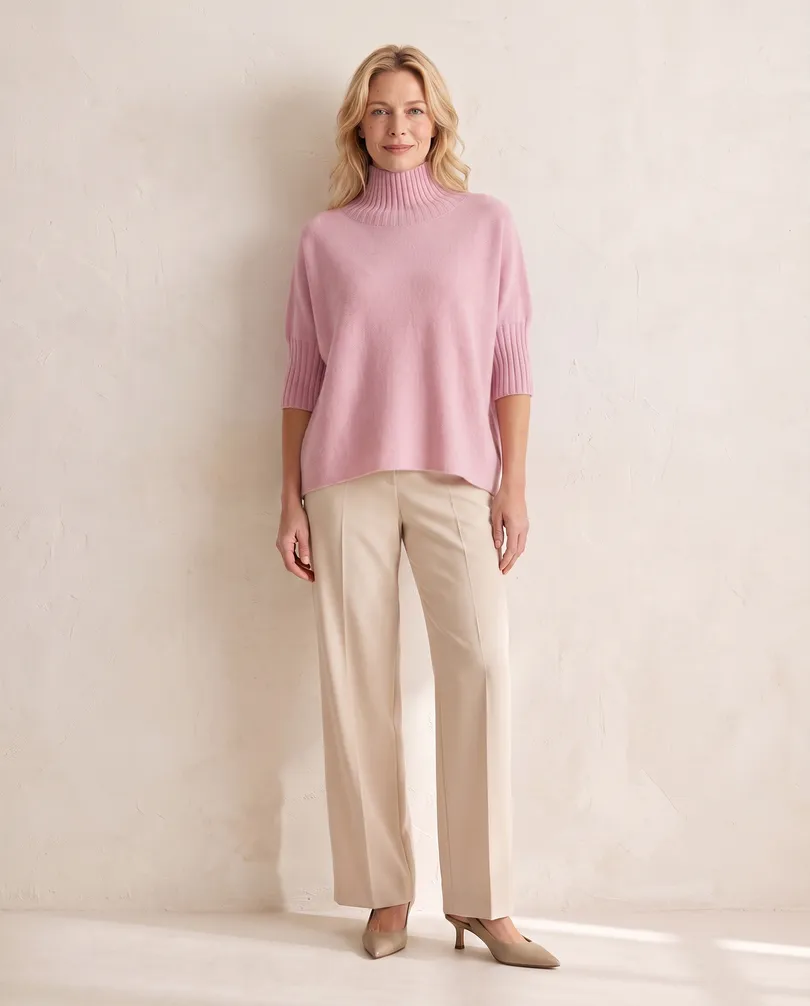 Pullover Kastenform in  rosa von Made in Italy (Bild 5)