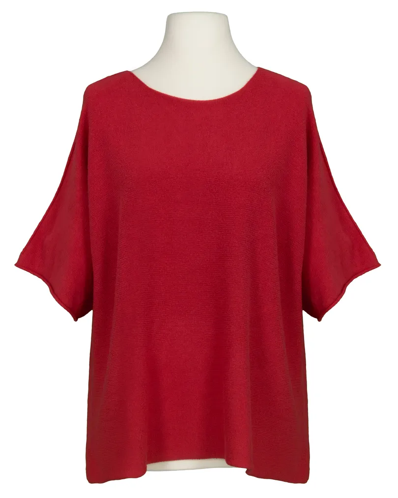 Pullover Kastenform in  rot von Made in Italy (Bild 1)