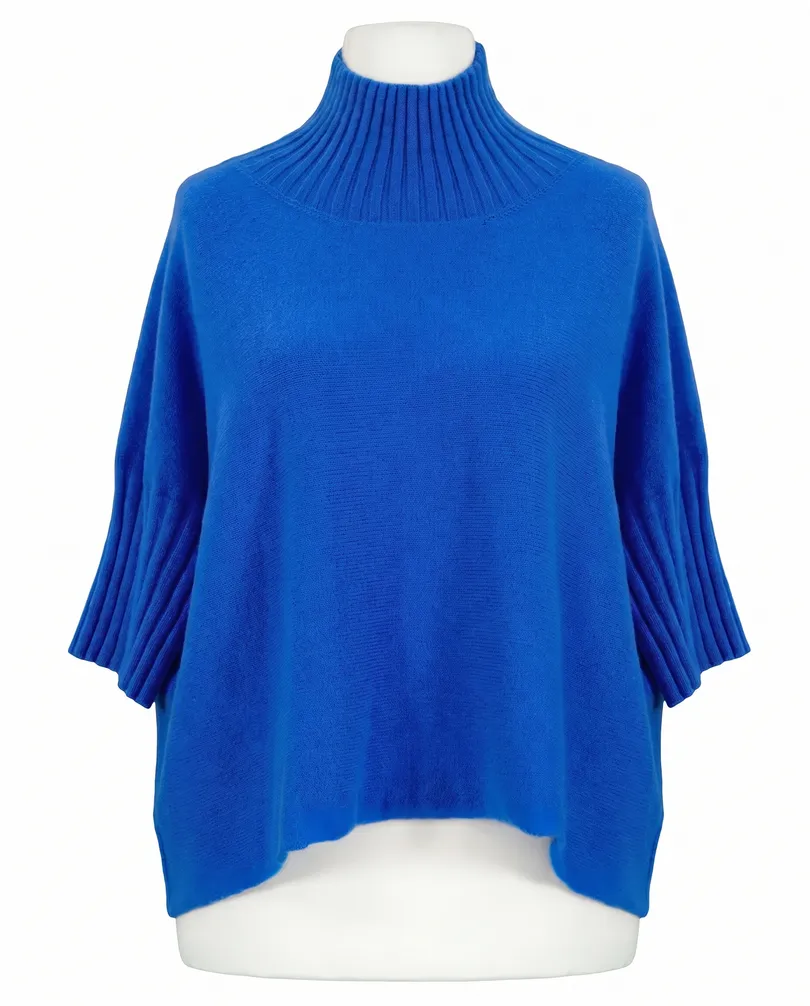 Pullover Kastenform in  royalblau von Made in Italy (Bild 1)