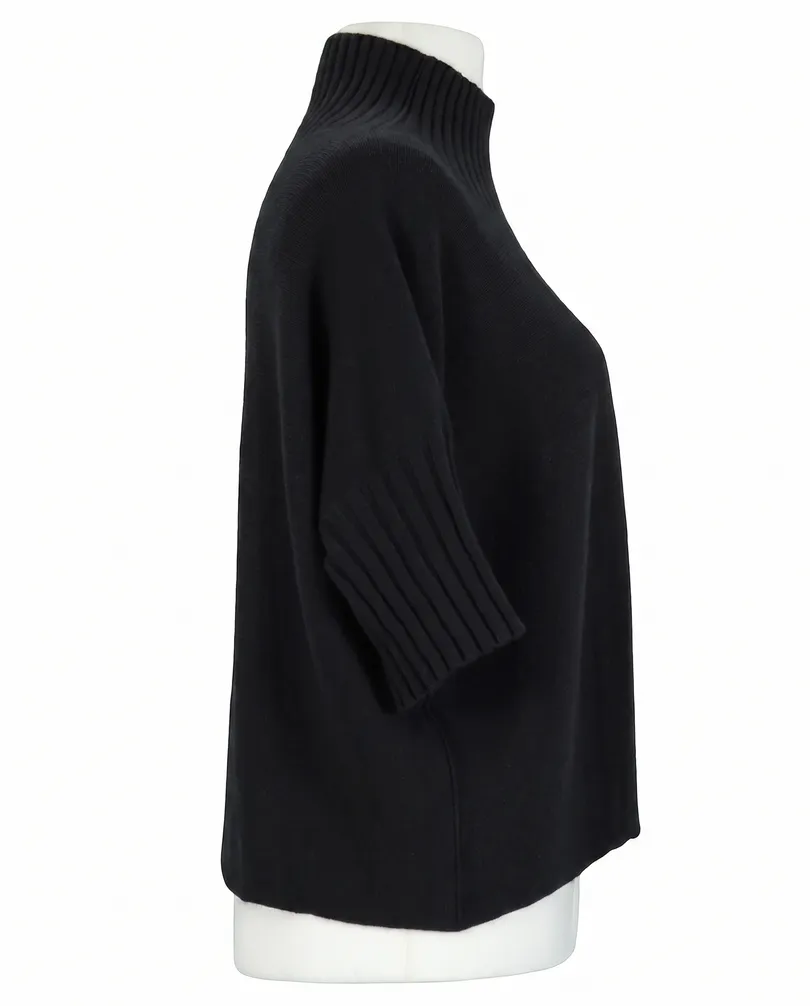 Pullover Kastenform in  schwarz von Made in Italy (Bild 2)