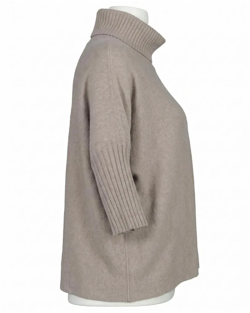 Pullover Kastenform in  taupe von Made in Italy (Bild 2)