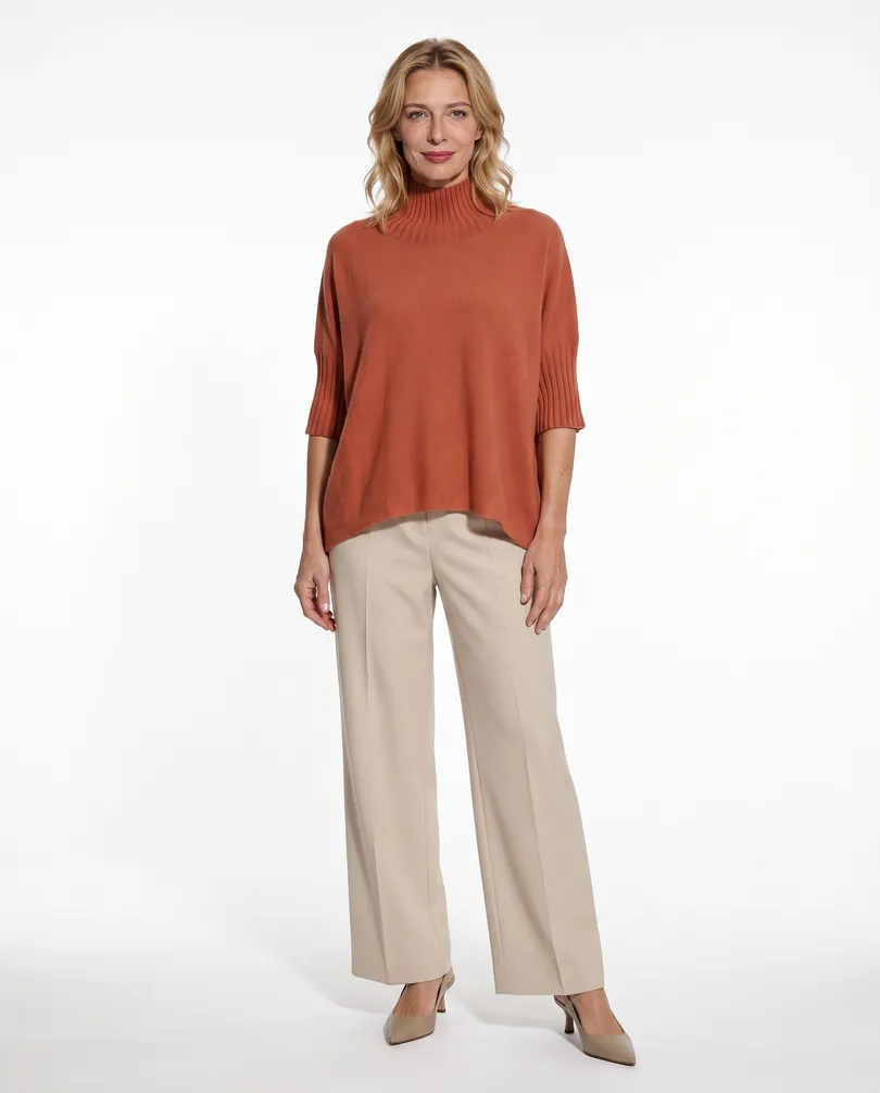 Pullover Kastenform in  terracotta von Made in Italy (Bild 3)