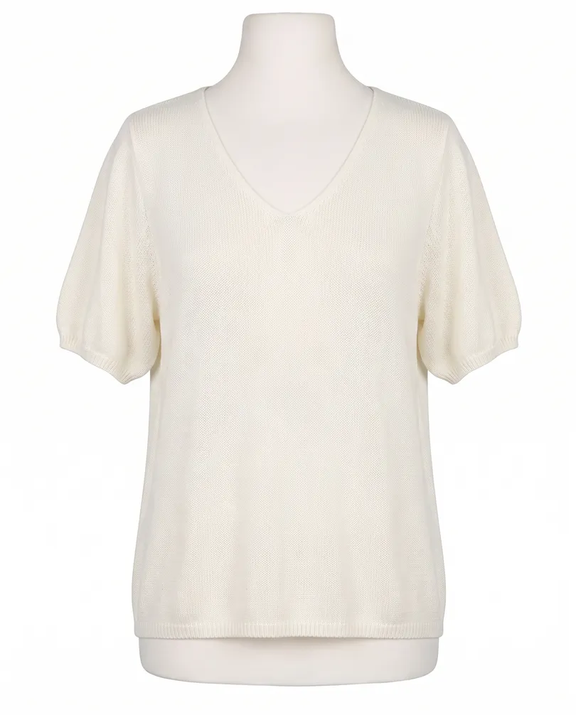 Pullover Kurzarm in  beige von Made in Italy (Bild 1)