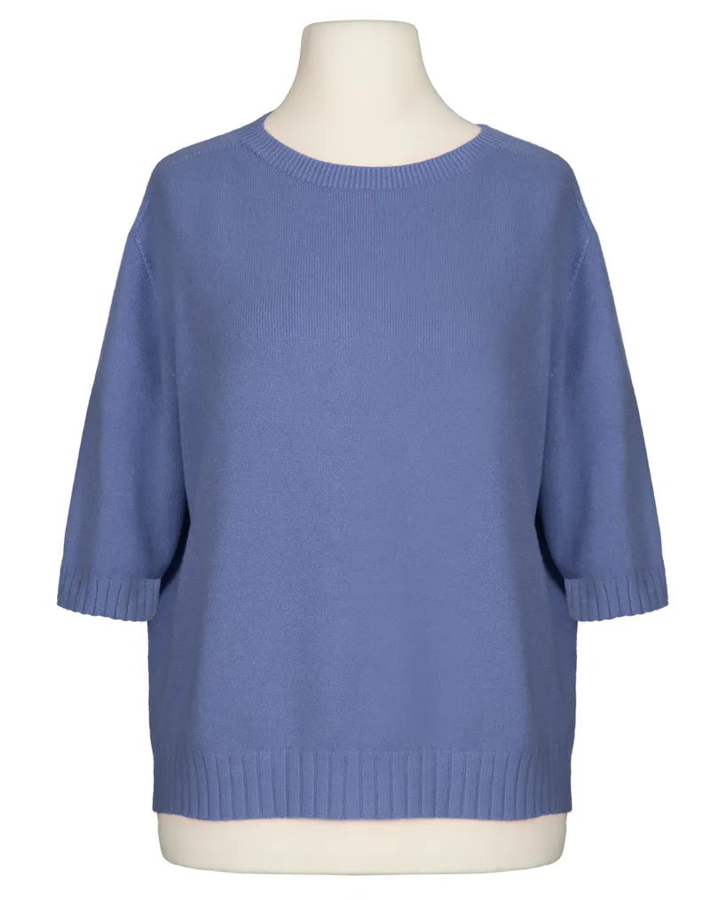 Pullover Kurzarm in blau von Made in Italy