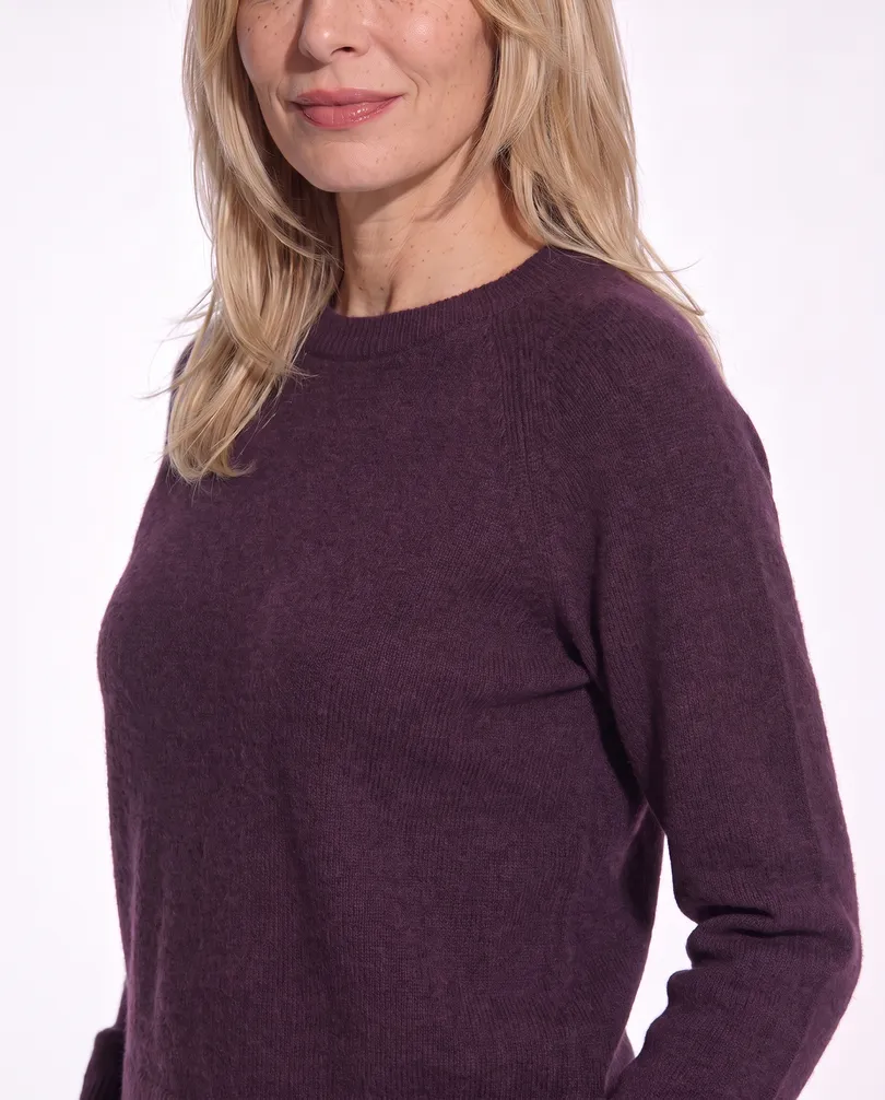 Pullover mit Alpaka in  aubergine von Made in Italy (Bild 4)