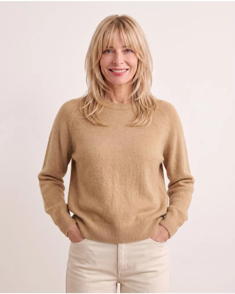 Pullover mit Alpaka in  camel von Made in Italy (Bild 5)