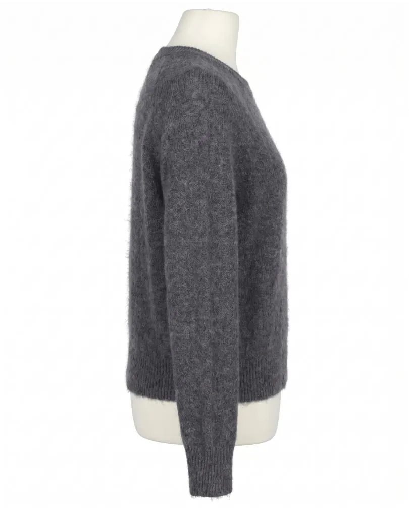 Pullover mit Alpaka in  grau von Made in Italy (Bild 2)