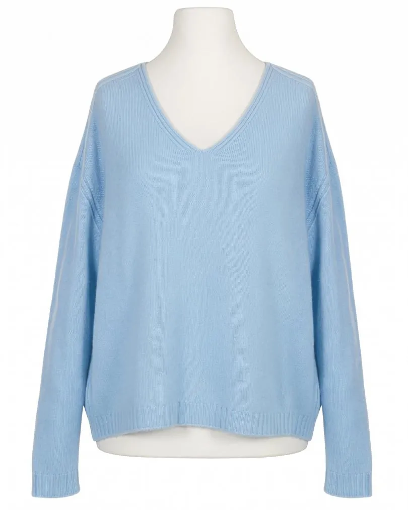 Pullover mit Alpaka in  hellblau von Made in Italy (Bild 1)