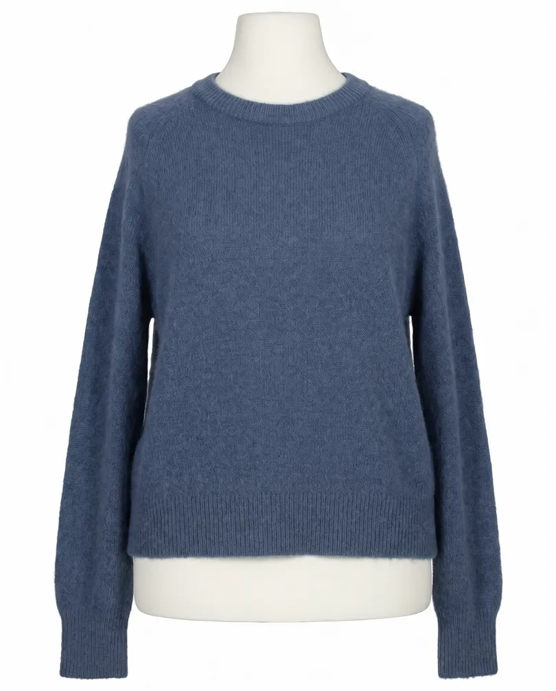 Pullover mit Alpaka in jeansblau von Made in Italy