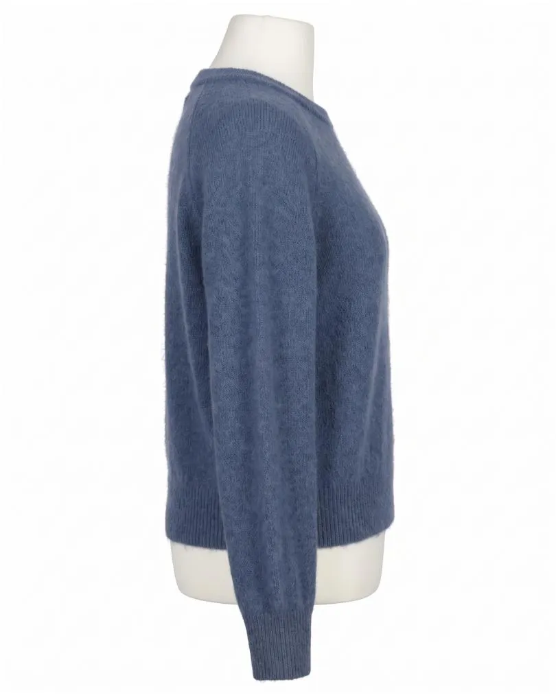 Pullover mit Alpaka in  jeansblau von Made in Italy (Bild 2)
